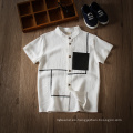 camiseta gris y blanca hign quality summer casual clothing para niños de 3 a 8 años